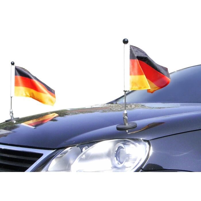 Autofahne mit Supermagnet: Diplomat-1.30 Deutschland Paar