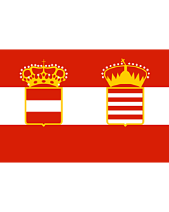 Fahne: Flagge: Naval Ensign of Austria Hungary 1918