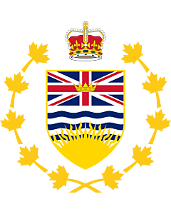 Fahne: Flagge: Crest of the Lieutenant Governor of British Columbia