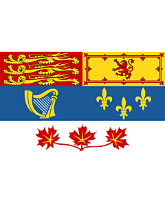 Fahne: Flagge: Royal Standard of Canada | Queen Elizabeth II for personal use in Canada  1962–present | Reine Élisabeth II pour son usage personnel au Canada  1962–actuel