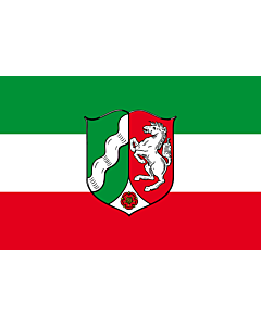 Fahne: Flagge: Nordrhein-Westfalen