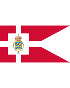 Fahne: Flagge: Standard of the Crown Prince of Denmark | Det danske tronfølgerflag  bruges af H
