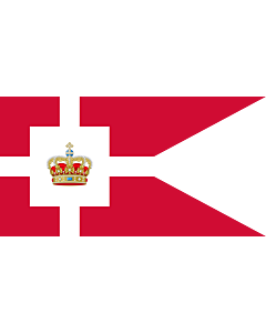 Fahne: Flagge: Standard of the Royal House of Denmark | Kongehusflaget  bruges af alle medlemmer af den kongelige familie