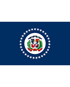 Fahne: Flagge: Naval Jack of the Dominican Republic