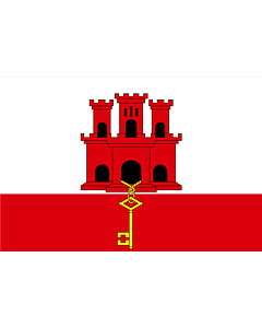 Fahne: Flagge: Gibraltar