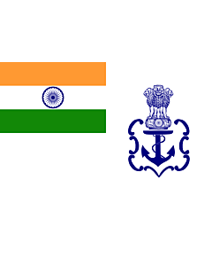 Fahne: Flagge: Naval Ensign of India 2001 04
