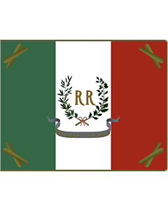 Fahne: Flagge: Militärflagge der Römischen Republik von 1849