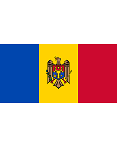 Fahne: Flagge: Moldawien (Republik Moldau)