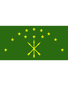 Fahne: Flagge: Republik Adygeja