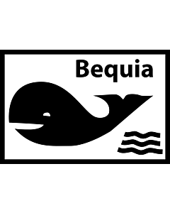 Fahne: Flagge: Inoffizielle Flagge der Insel Bequia/St