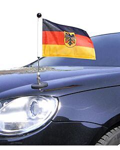  magnetisch haftender Autofahnen-Ständer Diplomat-1 Deutschland mit Dienst-Wappen 
